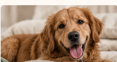 Dog representing an emotional support animal