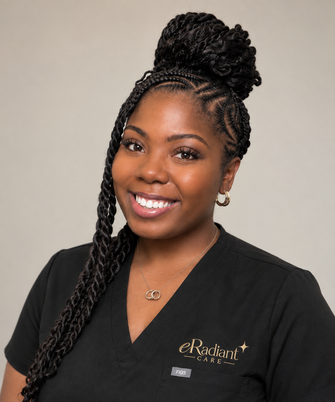 eRadiant Care provider in black scrubs
